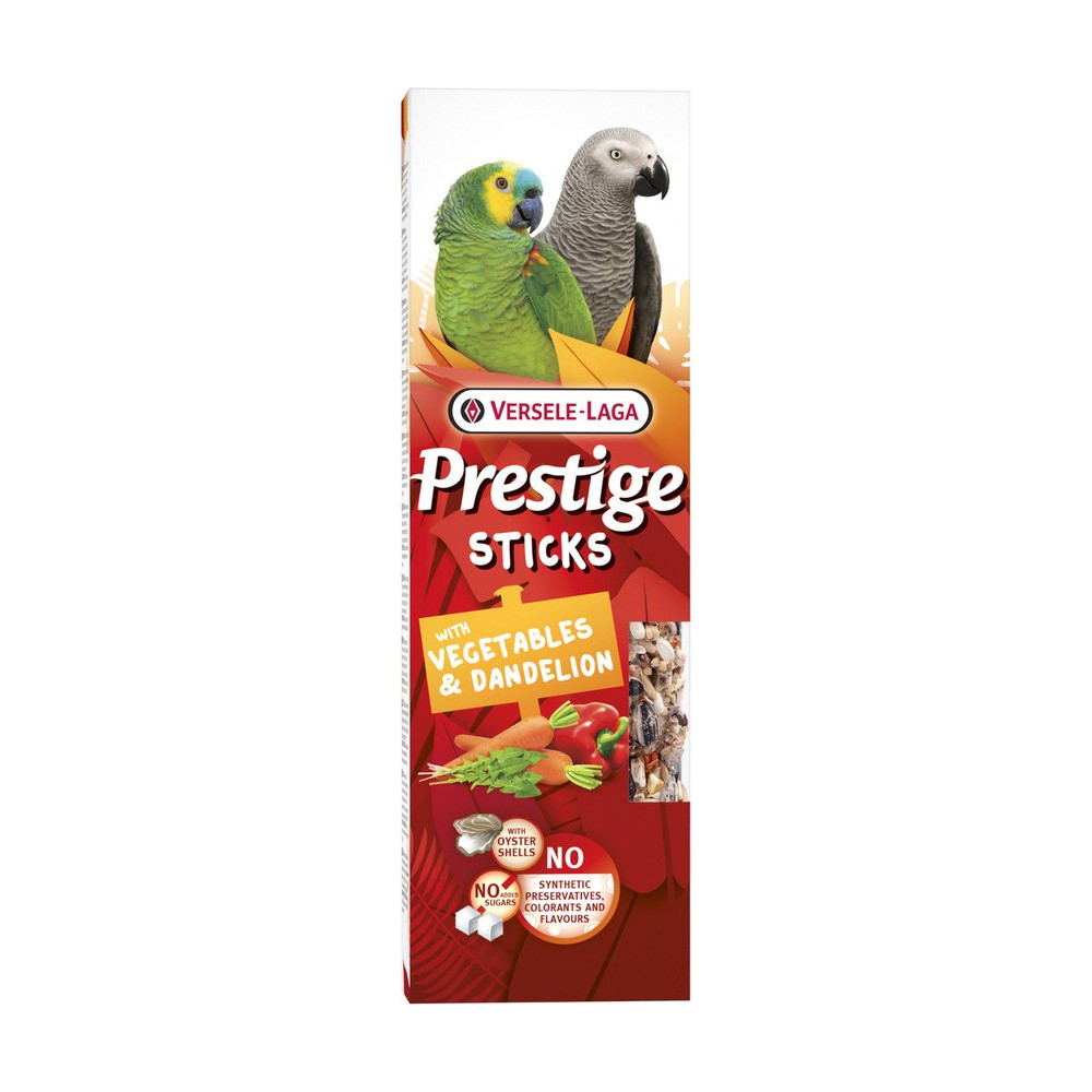 Produktbild för Prestige Sticks Parrots Vegetables & Dandelion 2p