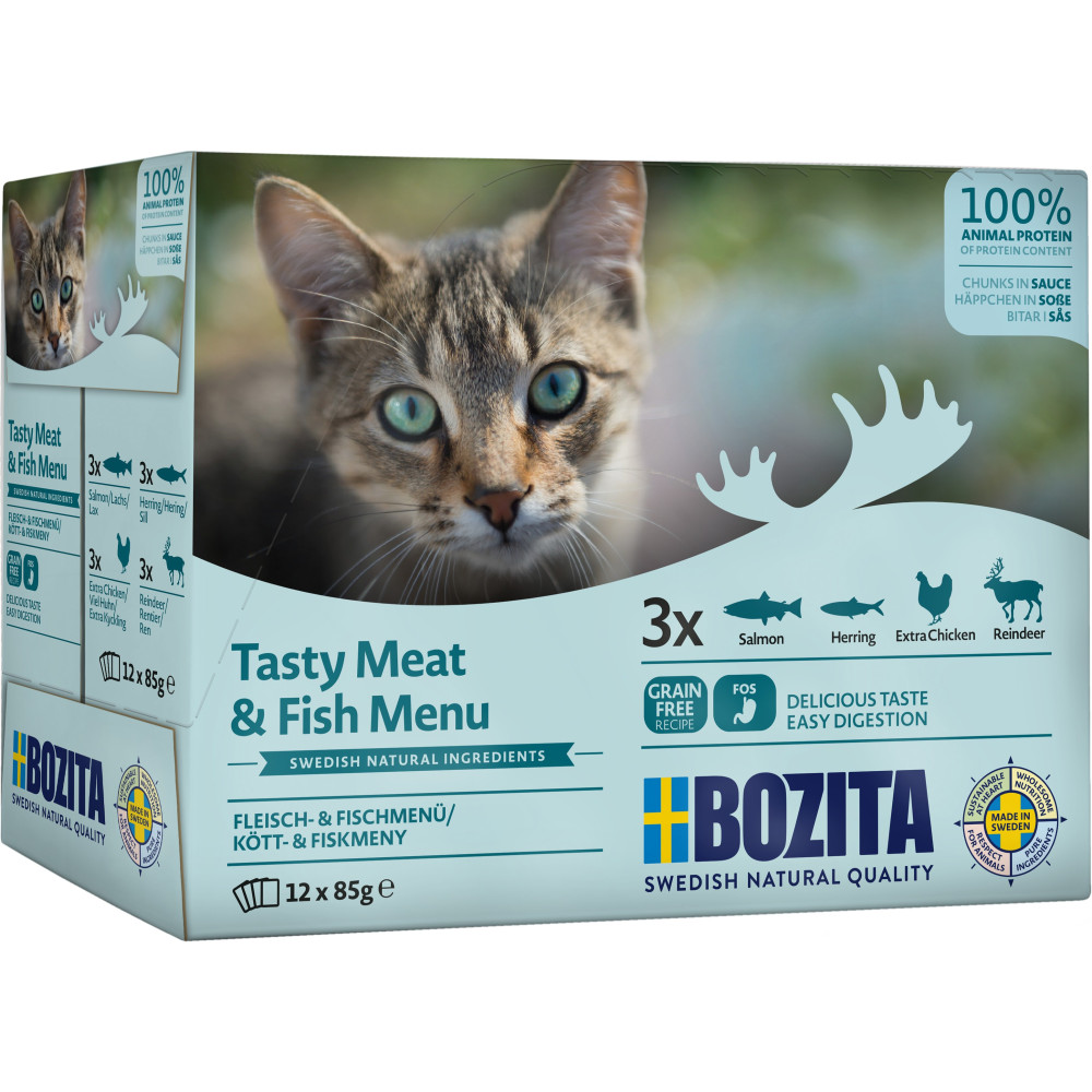 Produktbild för Meat & Fish in Sauce Våtfoder för katt 12x85g