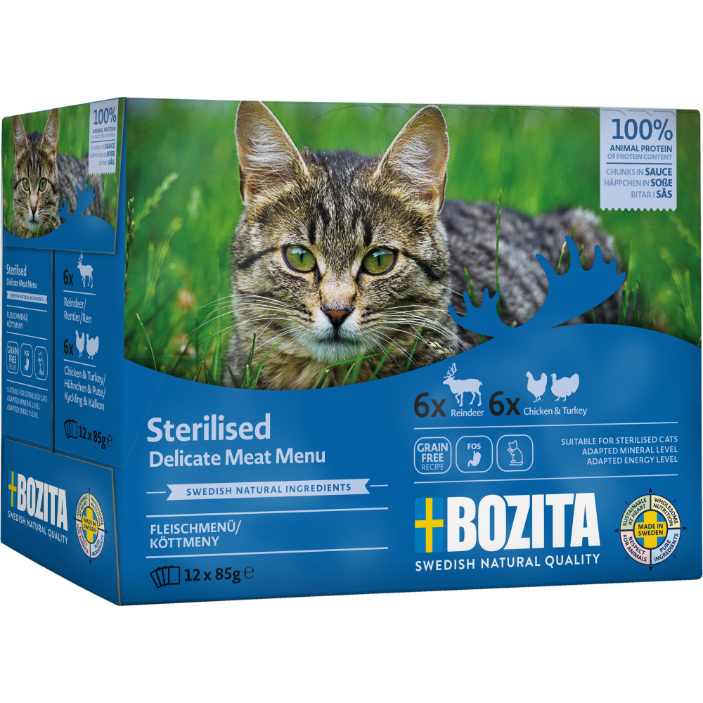 Produktbild för Sterilised Meat in Sauce Våtfoder för katt 12x85g