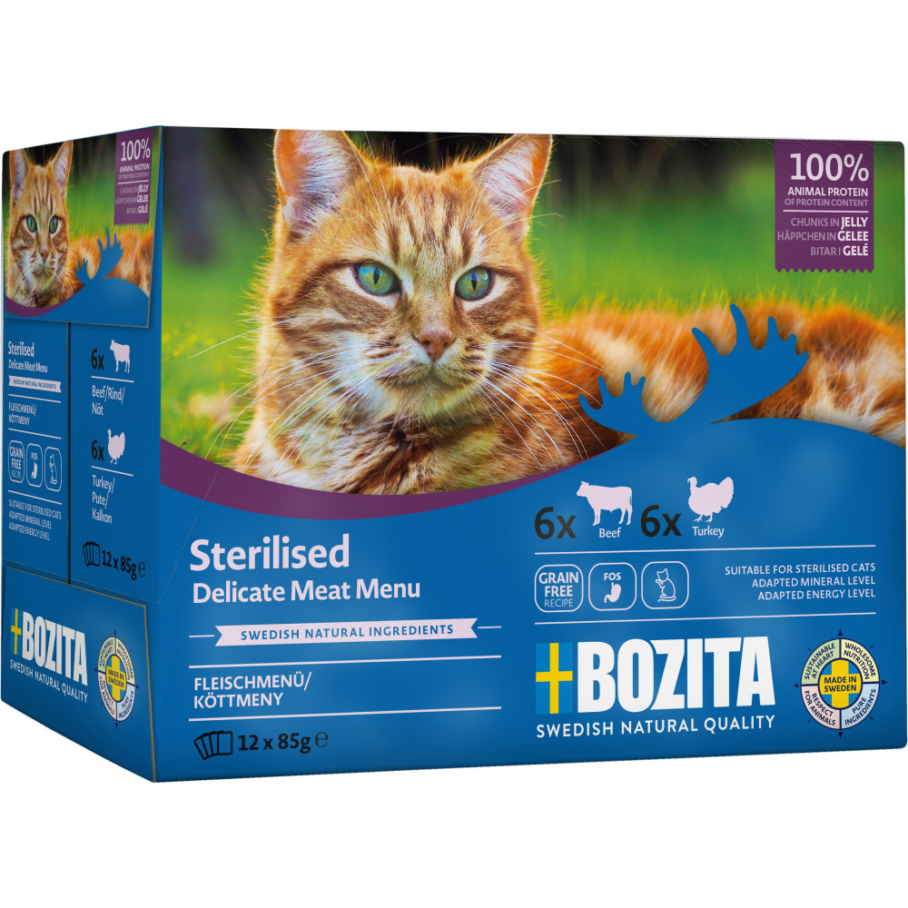Produktbild för Sterilised Meat in Jelly Våtfoder för katt 12x85g