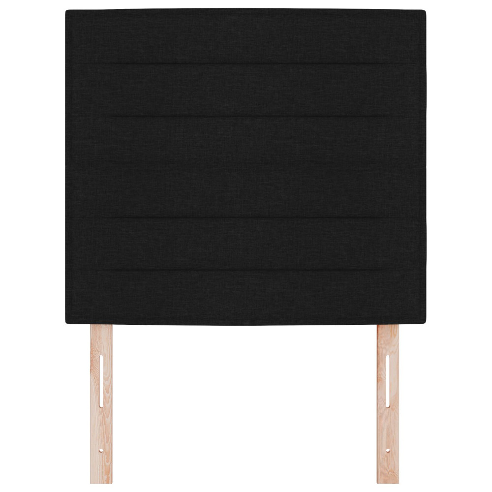 Produktbild för Huvudgavel Svart 100 cm tyg
