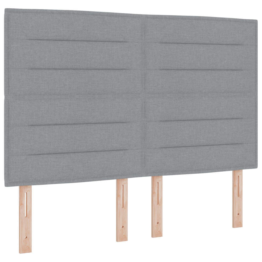 Produktbild för Huvudgavel Ljusgrå 144 cm tyg
