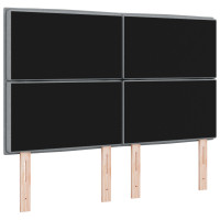 Produktbild för Huvudgavel Ljusgrå 144 cm tyg