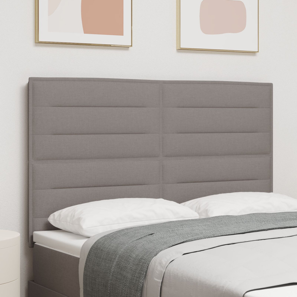 Produktbild för Huvudgavel Taupe 144 cm tyg