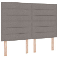 Produktbild för Huvudgavel Taupe 144 cm tyg
