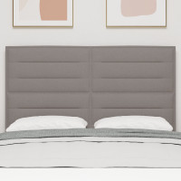 Produktbild för Huvudgavel Taupe 144 cm tyg