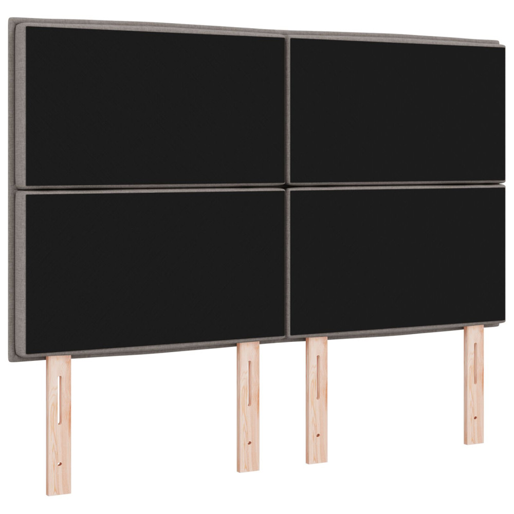 Produktbild för Huvudgavel Taupe 144 cm tyg