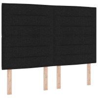 Produktbild för Huvudgavel Svart 160 cm tyg