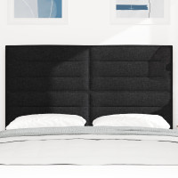 Produktbild för Huvudgavel Svart 160 cm tyg