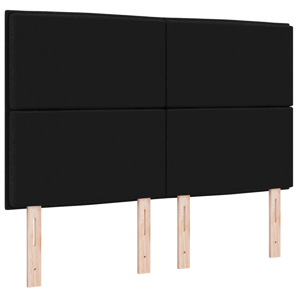 Produktbild för Huvudgavel Svart 160 cm tyg