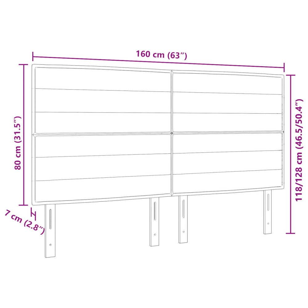 Produktbild för Huvudgavel Svart 160 cm tyg
