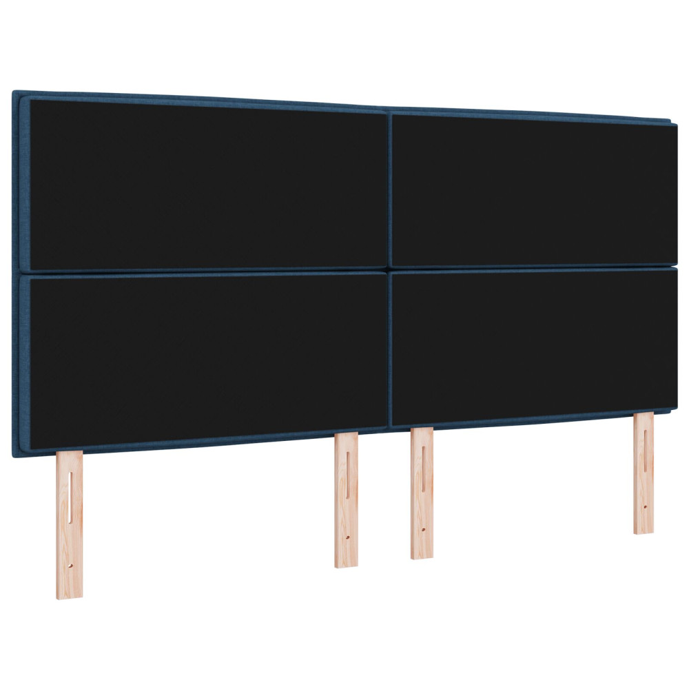 Produktbild för Huvudgavel Blå 180 cm tyg