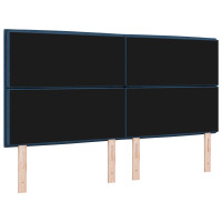 Produktbild för Huvudgavel Blå 180 cm tyg