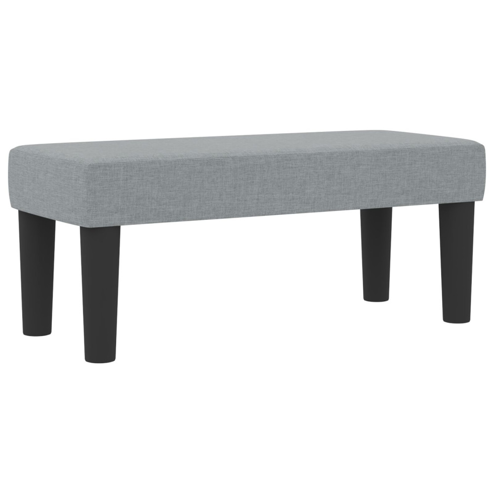 Produktbild för Bäddfjäder med huvudgavel Ljusgrå 100 x 200 cm tyg