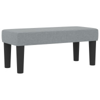 Produktbild för Bäddfjäder med huvudgavel Ljusgrå 100 x 200 cm tyg