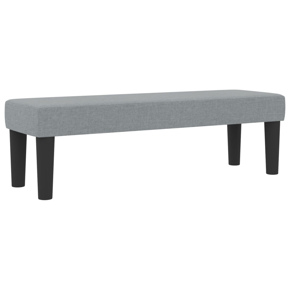 Produktbild för Bäddfjäder med kudde med huvudgavel Ljusgrå 120 x 200 cm tyg