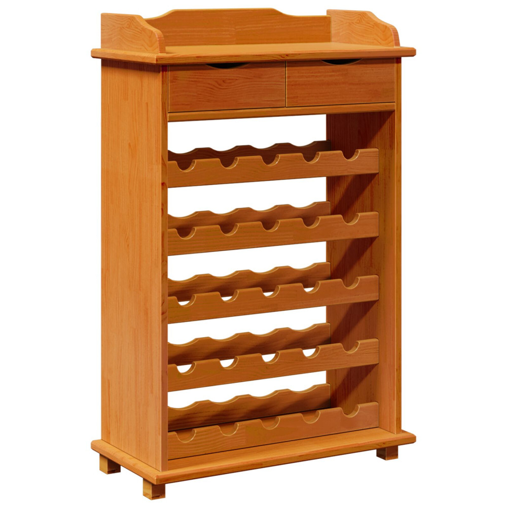 Produktbild för Vinställ Brun 58 x 28 x 90 cm Massiv furu