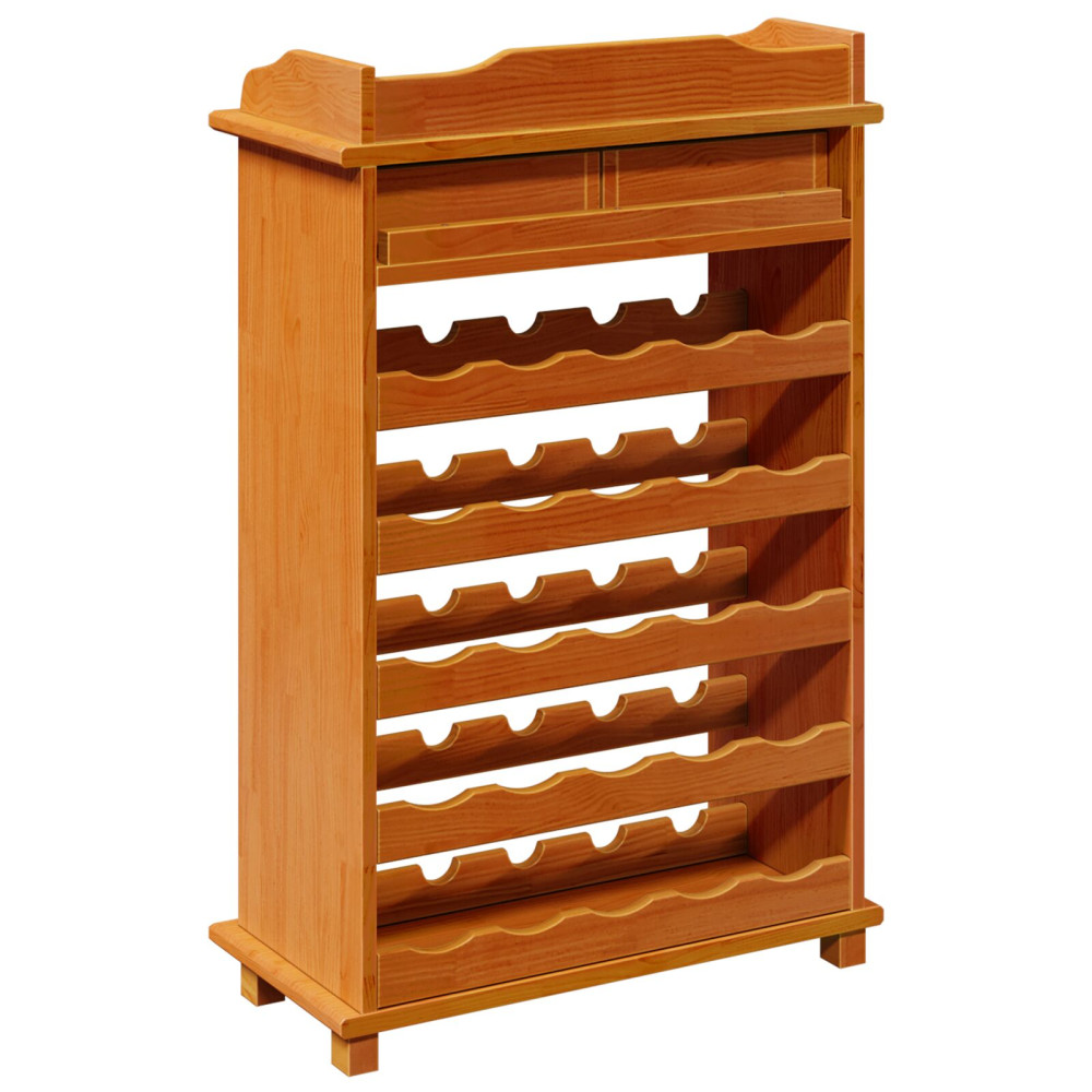 Produktbild för Vinställ Brun 58 x 28 x 90 cm Massiv furu