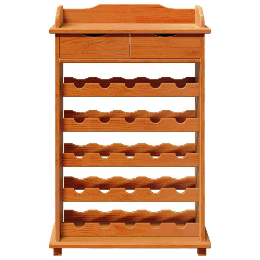 Produktbild för Vinställ Brun 58 x 28 x 90 cm Massiv furu