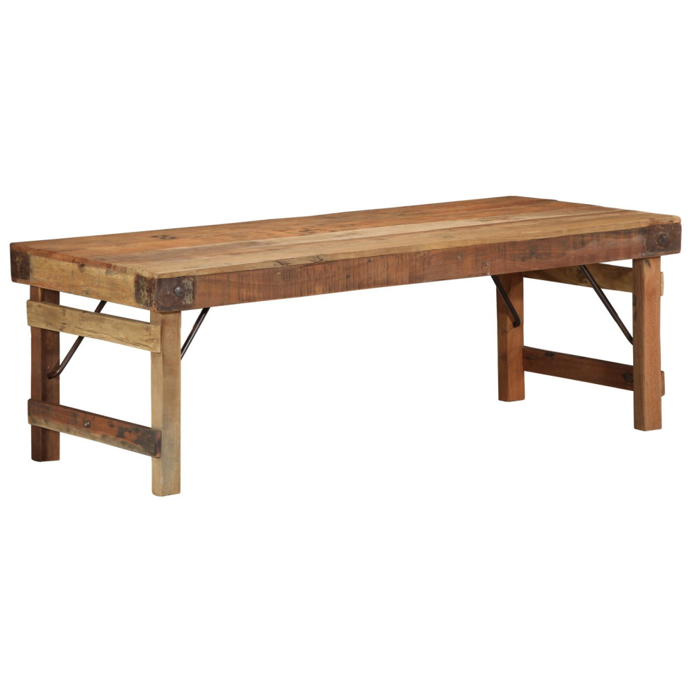 Produktbild för Kaffeebord Brun 110 x 55 x 40 cm Solid återvunnen trä