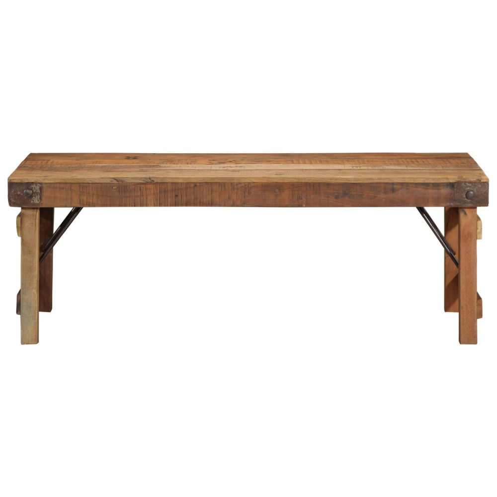 Produktbild för Kaffeebord Brun 110 x 55 x 40 cm Solid återvunnen trä