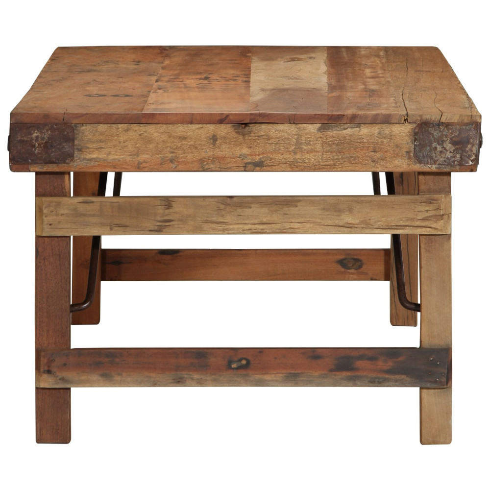 Produktbild för Kaffeebord Brun 110 x 55 x 40 cm Solid återvunnen trä