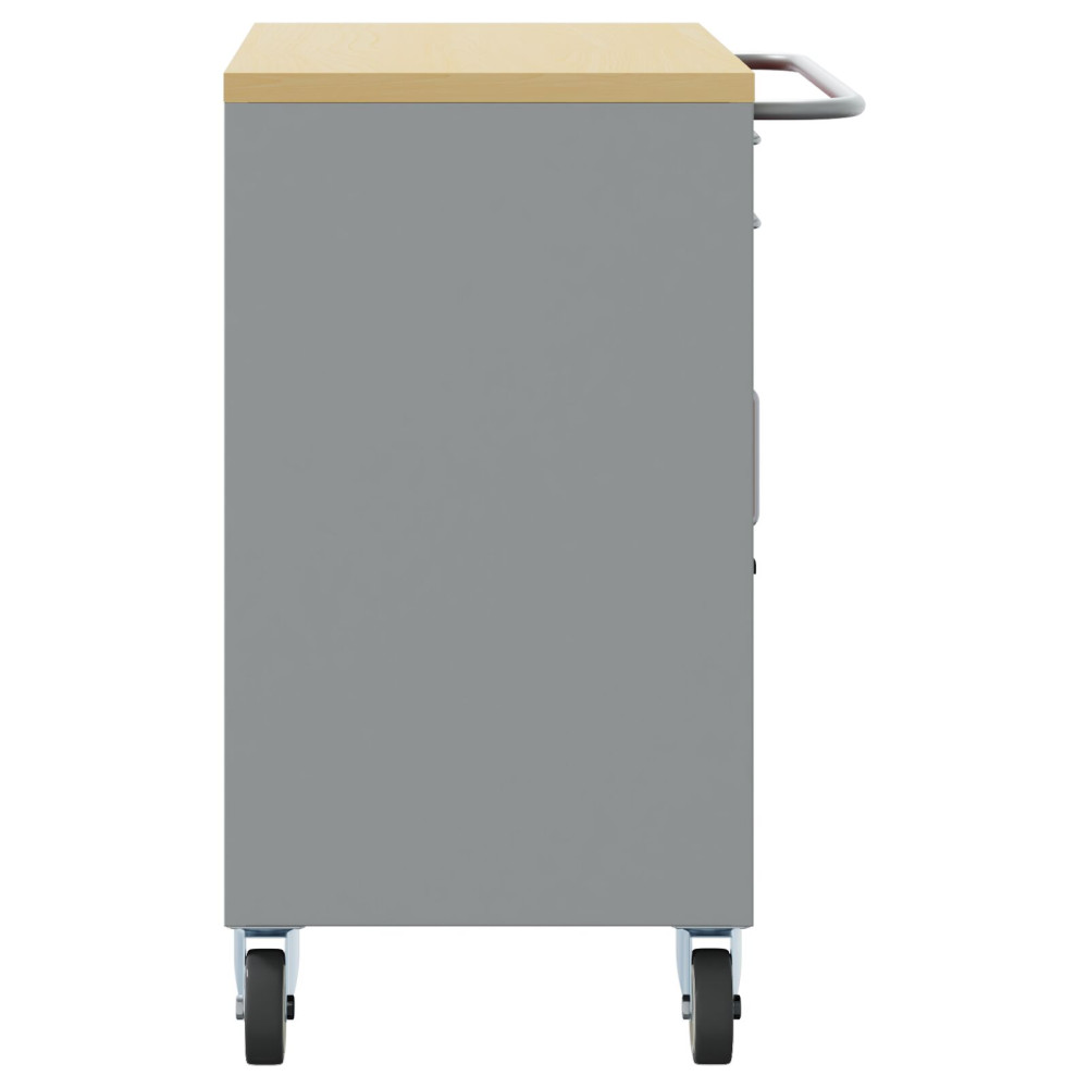 Produktbild för Rullbord Arbetsbänk med låda Röd och Grå 75 x 45 x 85 cm