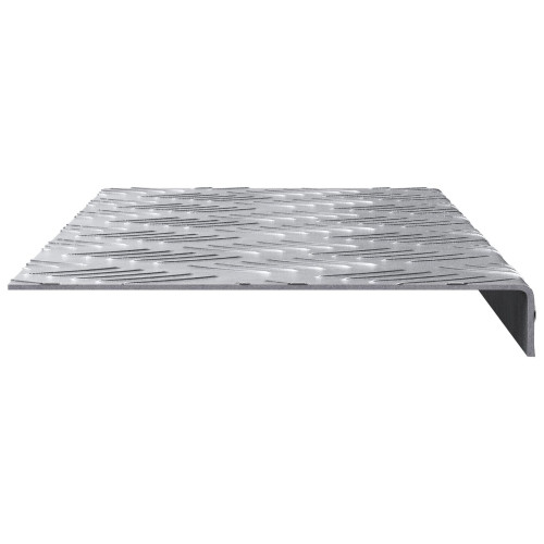 vidaXL Trappsteg Rektangulär 10 pcs Silver 60 x 18 x 2,5 cm Aluminium