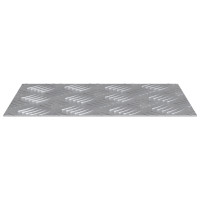 Produktbild för Trappsteg Rektangulär 4 pcs Silver 30 x 20 cm Aluminium