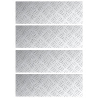 Produktbild för Trappsteg Rektangulär 4 pcs Silver 60 x 20 cm Aluminium