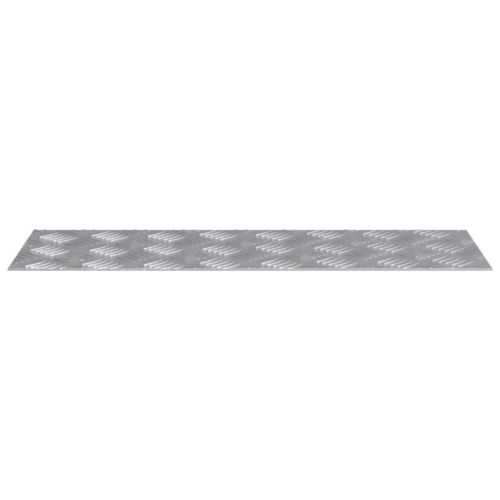 Produktbild för Trappsteg Rektangulär 2 pcs Silver 60 x 20 cm Aluminium