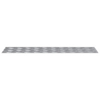 Produktbild för Trappsteg Rektangulär 4 pcs Silver 80 x 20 cm Aluminium