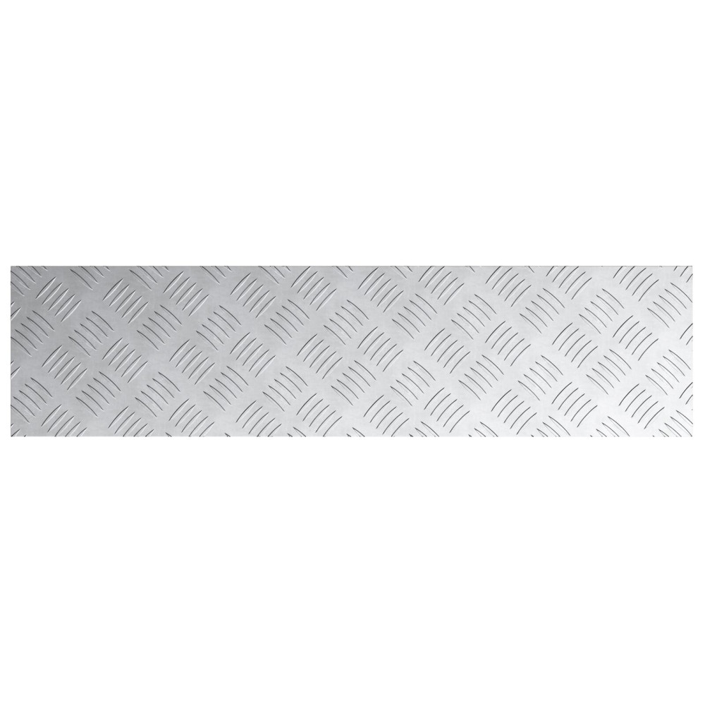 Produktbild för Trappsteg Rektangulär 4 pcs Silver 80 x 20 cm Aluminium