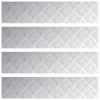Produktbild för Trappsteg Rektangulär 4 pcs Silver 90 x 20 cm Aluminium