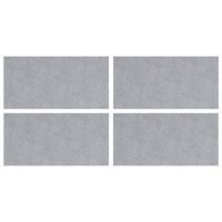 Produktbild för Trappsteg Rektangulär 4 pcs Silver 50 x 25 cm Aluminium