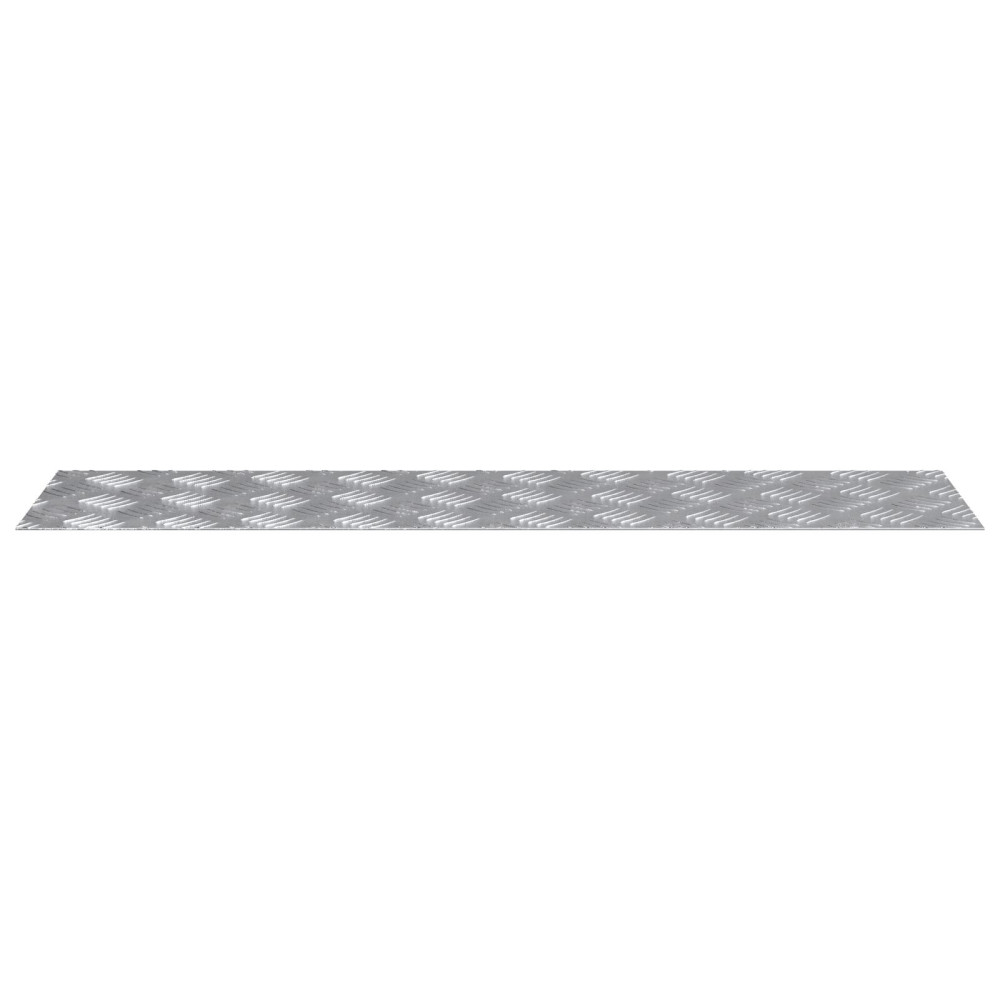 Produktbild för Trappsteg Rektangulär 2 pcs Silver 100 x 25 cm Aluminium