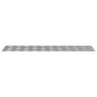 Produktbild för Trappsteg Rektangulär 4 pcs Silver 100 x 25 cm Aluminium