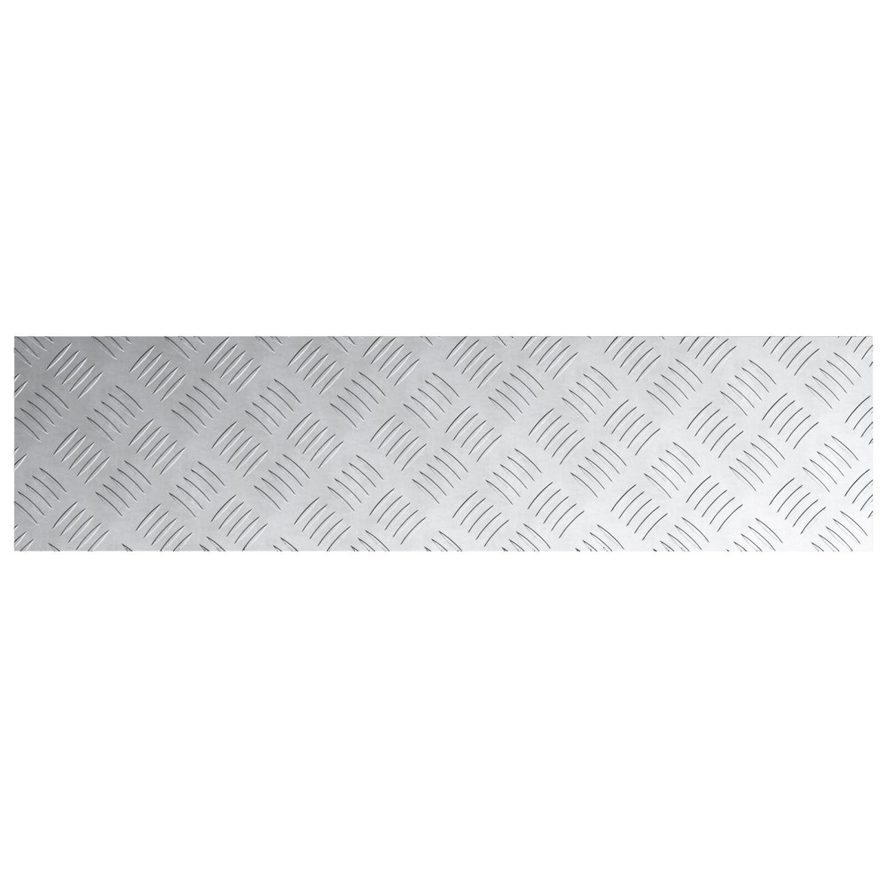 Produktbild för Trappsteg Rektangulär 4 pcs Silver 100 x 25 cm Aluminium