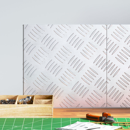 vidaXL Trappsteg Fyrkantig 2 pcs Silver 30 x 30 cm Aluminium