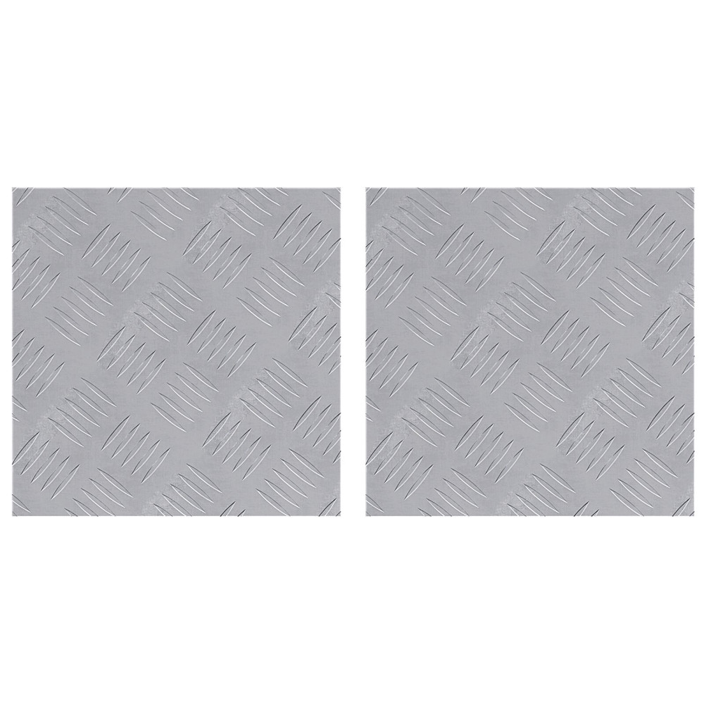 Produktbild för Trappsteg Fyrkantig 2 pcs Silver 30 x 30 cm Aluminium