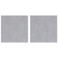 Produktbild för Trappsteg Fyrkantig 2 pcs Silver 30 x 30 cm Aluminium
