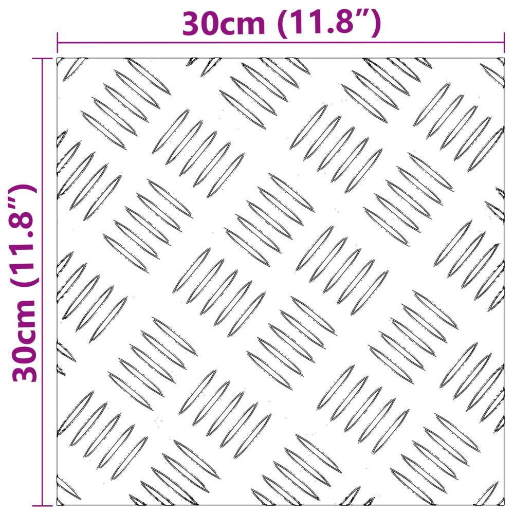 Produktbild för Trappsteg Fyrkantig 2 pcs Silver 30 x 30 cm Aluminium
