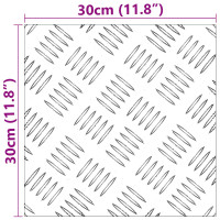 Produktbild för Trappsteg Fyrkantig 2 pcs Silver 30 x 30 cm Aluminium
