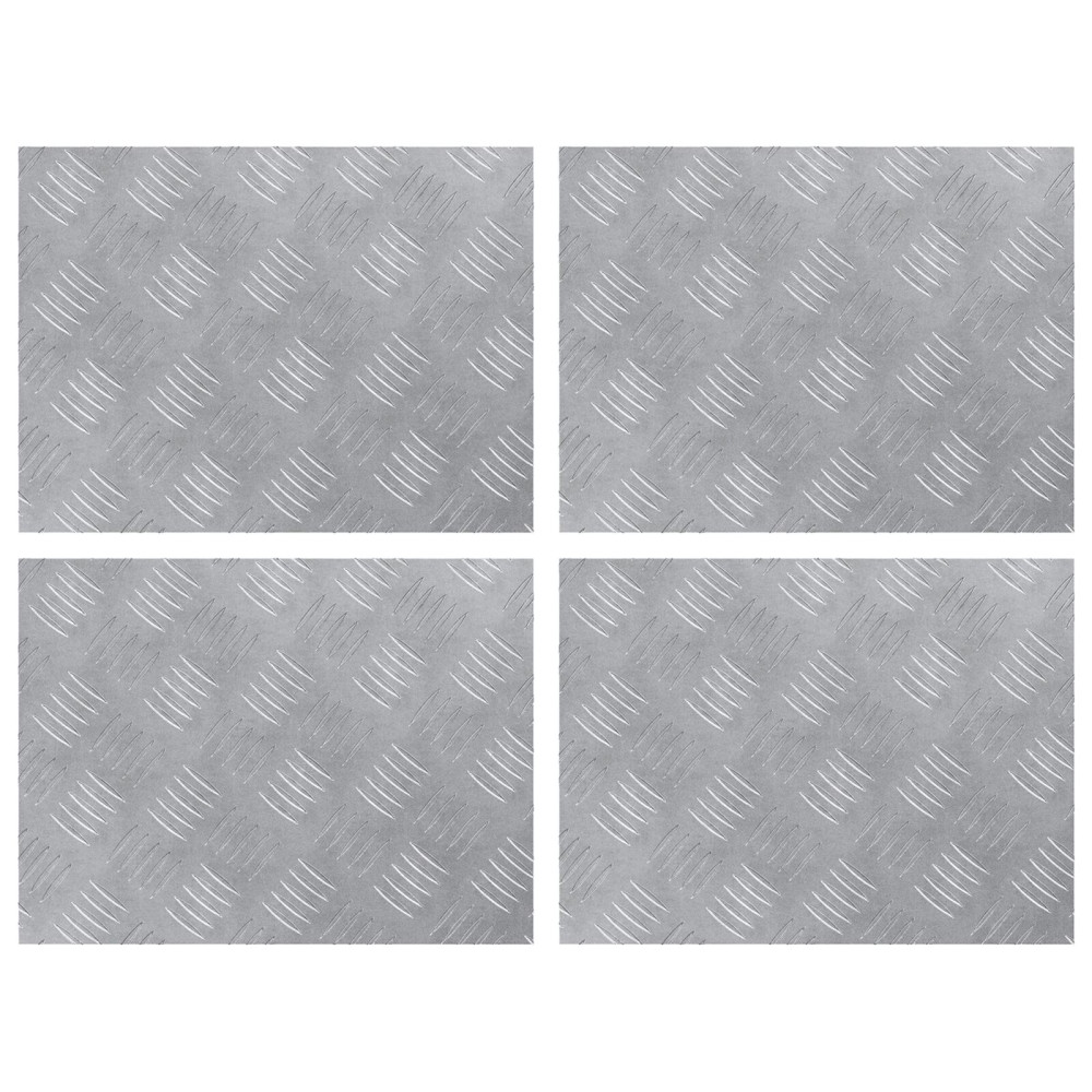 Produktbild för Trappsteg Rektangulär 4 pcs Silver 40 x 30 cm Aluminium