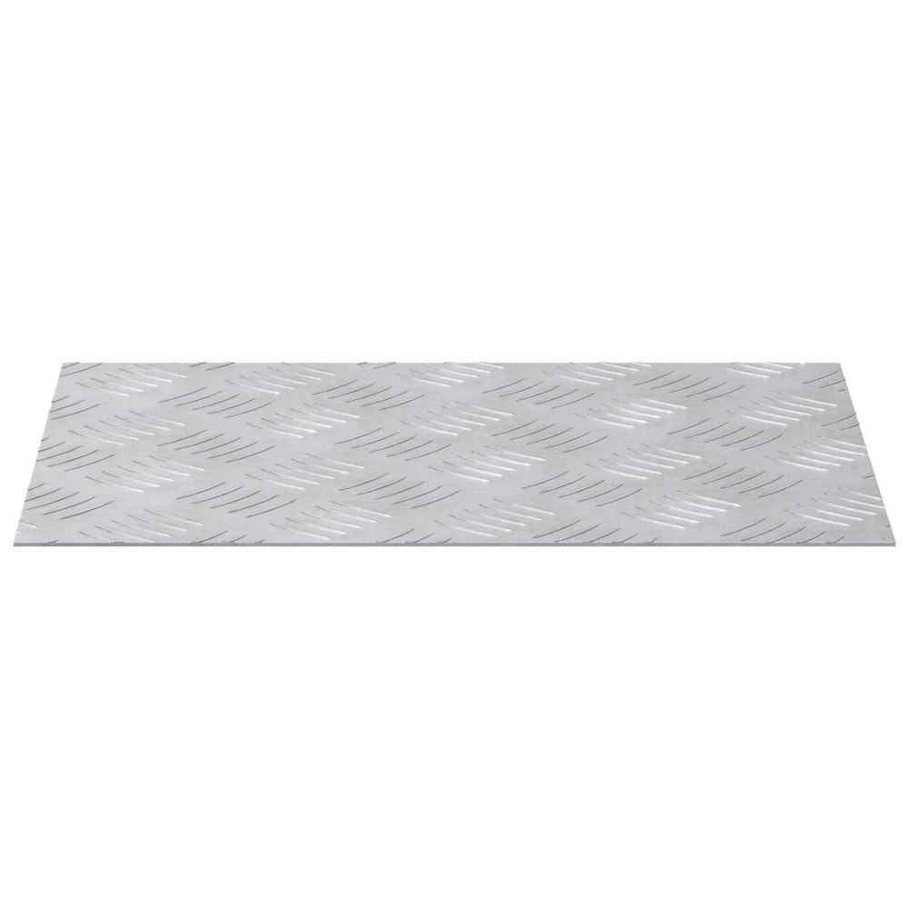 Produktbild för Trappsteg Rektangulär 4 pcs Silver 40 x 30 cm Aluminium