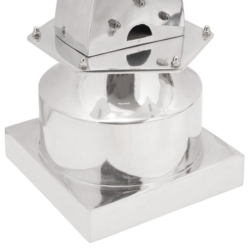 Produktbild för Skulptur Silver 26 x 26 x 110 cm Aluminium