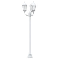 Produktbild för Trädgårdsbelysning Vit 57 x 49 x 241 cm Aluminium och glas
