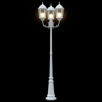Produktbild för Trädgårdsbelysning Vit 57 x 49 x 241 cm Aluminium och glas