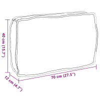 Produktbild för Kudde Grå 70 x 40 x 12 cm Oxford Tyg