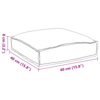 Produktbild för Kudde 2 pcs Beige 40 x 40 x 8 cm Oxford Tyg
